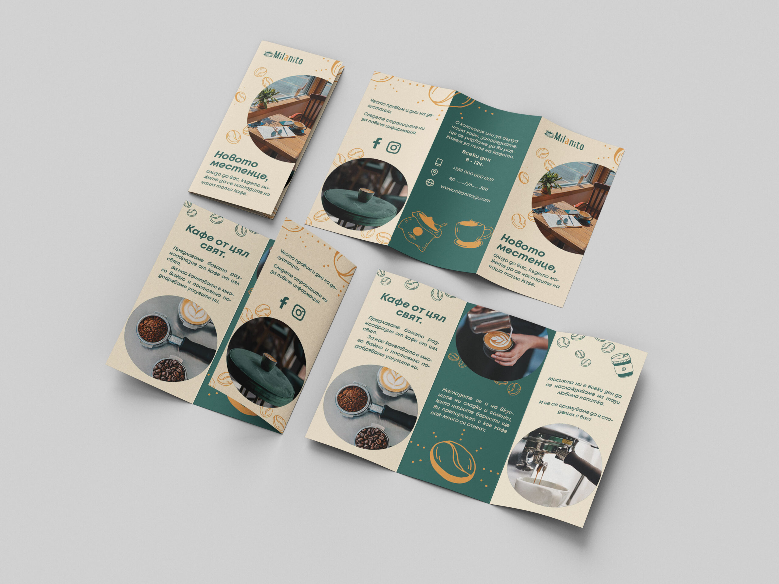 3-foldet brochure-mockup